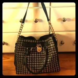 Michael Kors large BLACK&GOLD stud purse